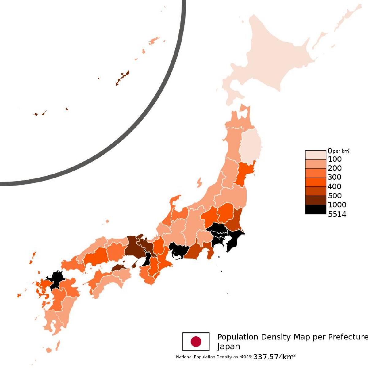 population density map japan