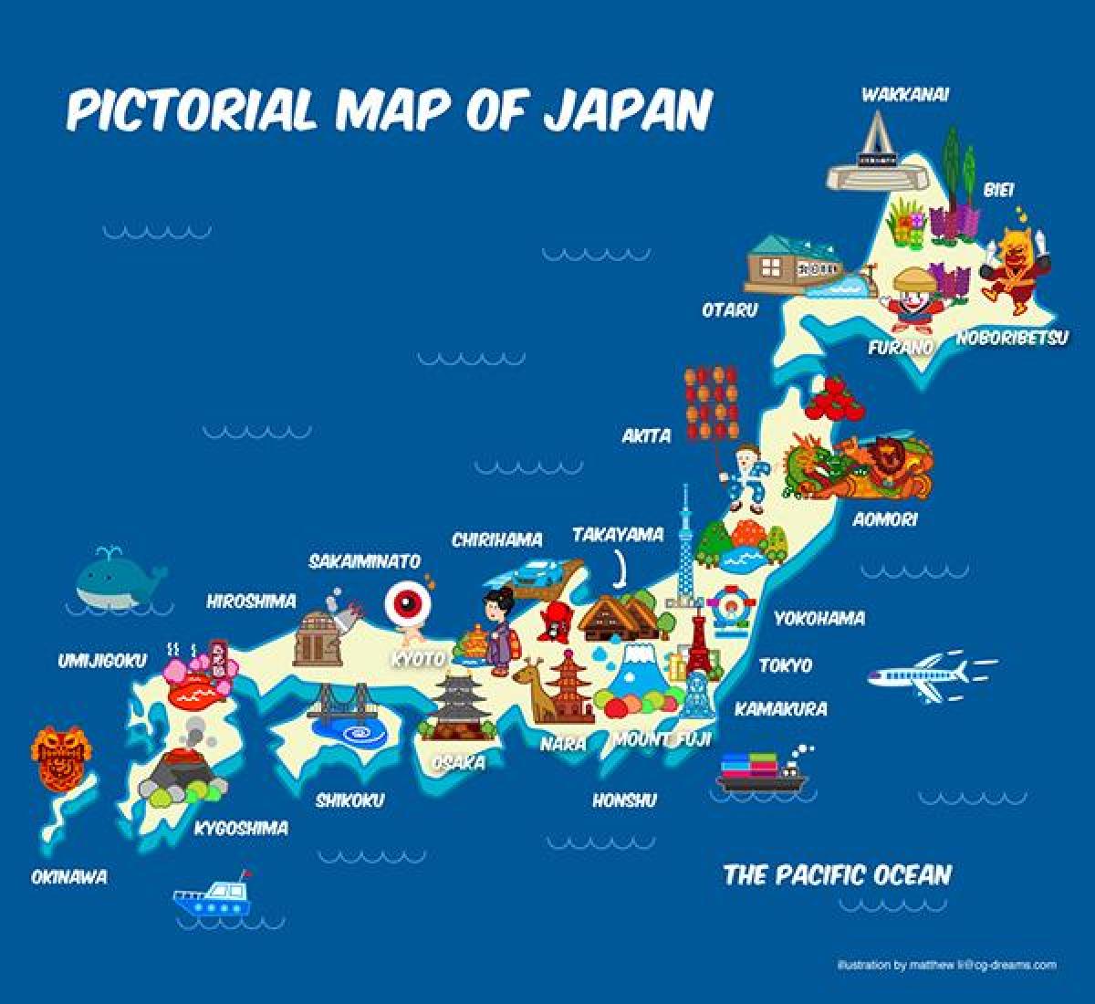 travel map of japan
