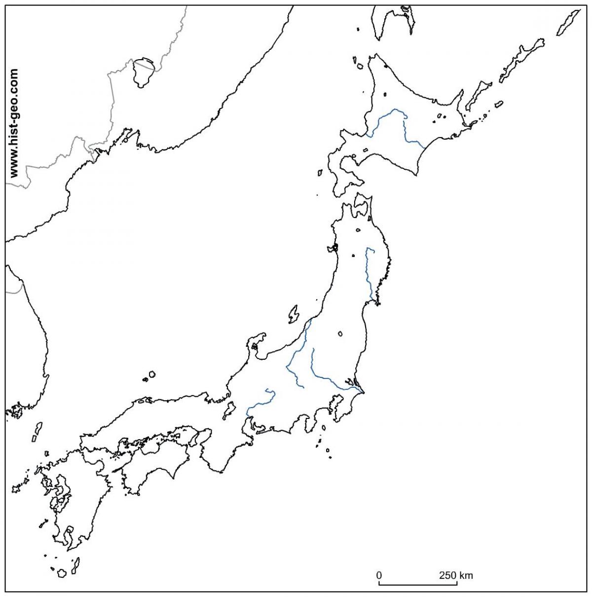 japan rivers map