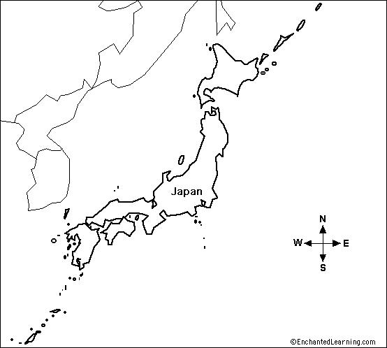 Japan Blank Map Blank Japan Map Eastern Asia Asia