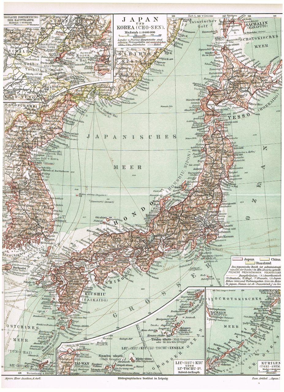 Old japan map - Old map of japan (Eastern Asia - Asia)