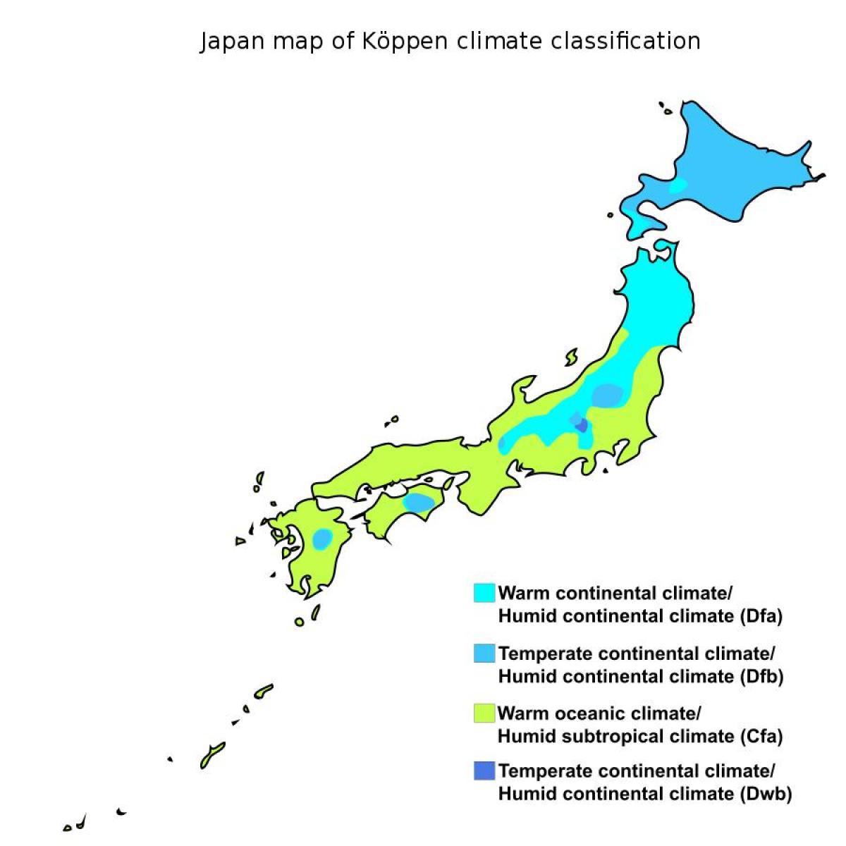 climate map japan