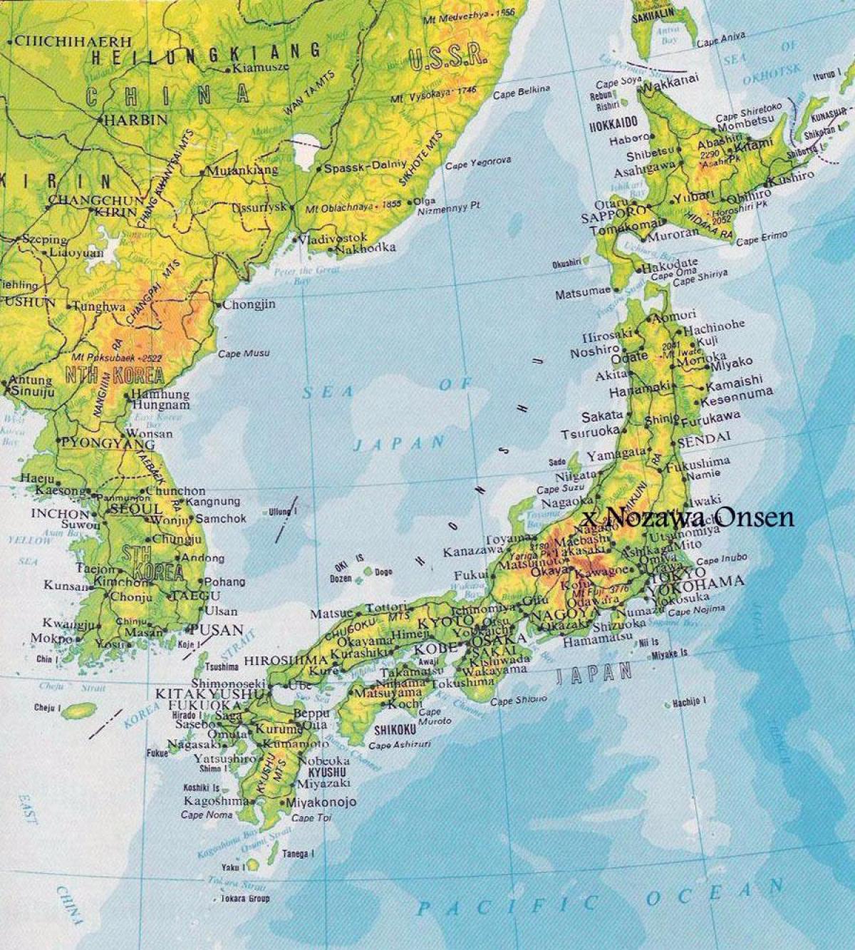 elevation map of japan