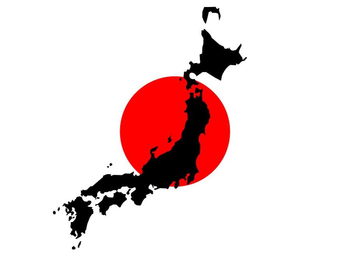 japan map flag