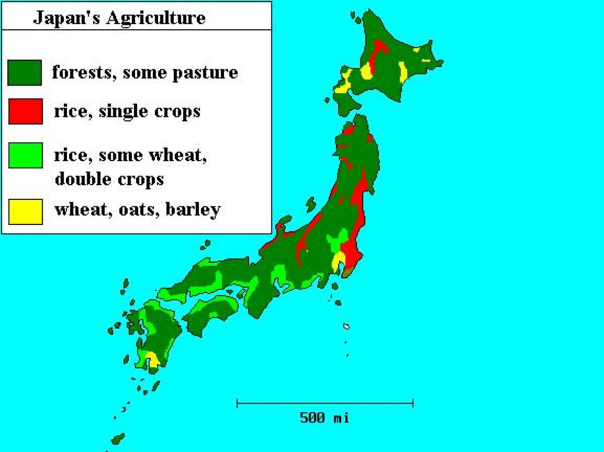 map of japan forests