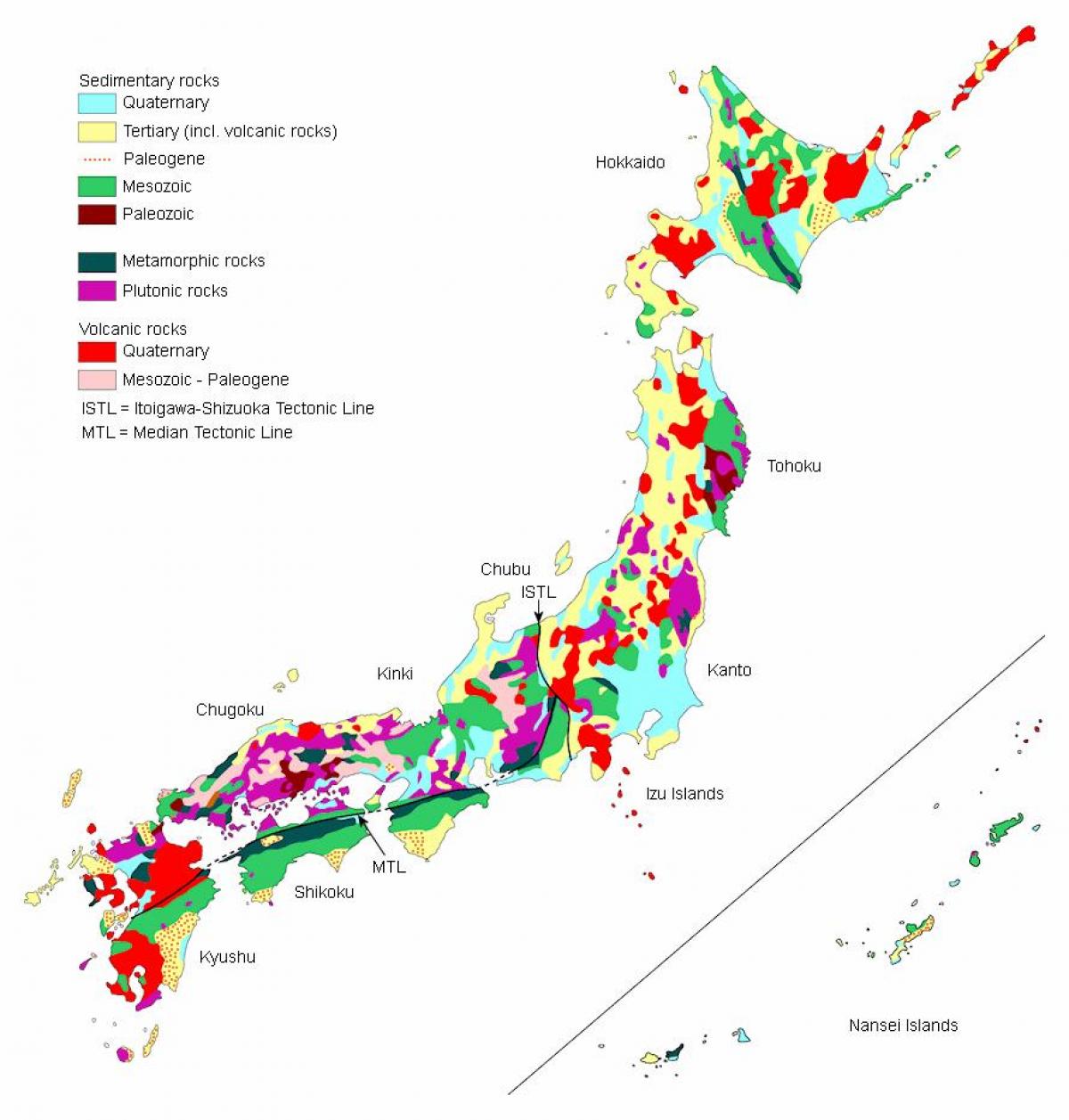 geological map of japan