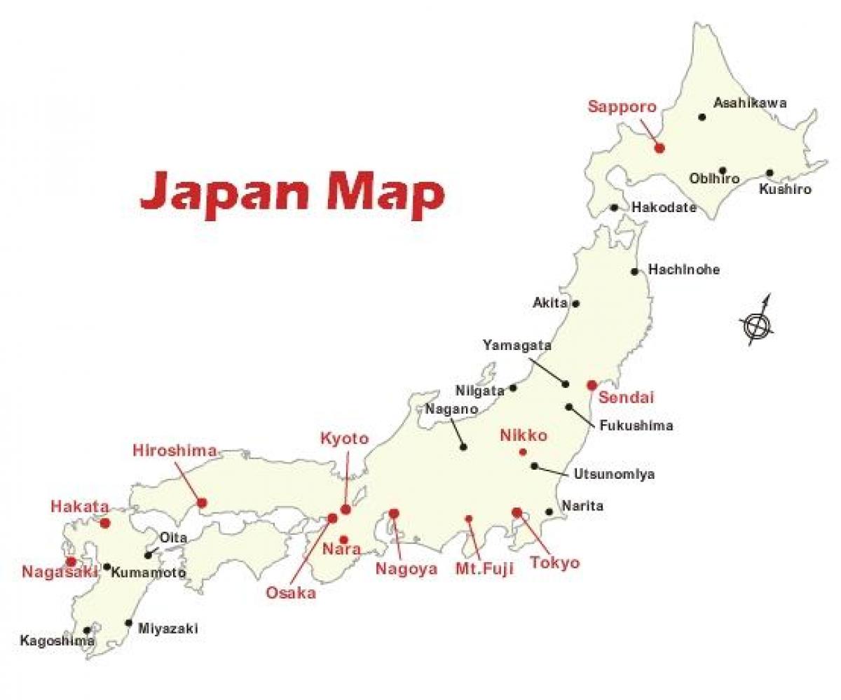 Japan map printable - Printable japan map (Eastern Asia - Asia)