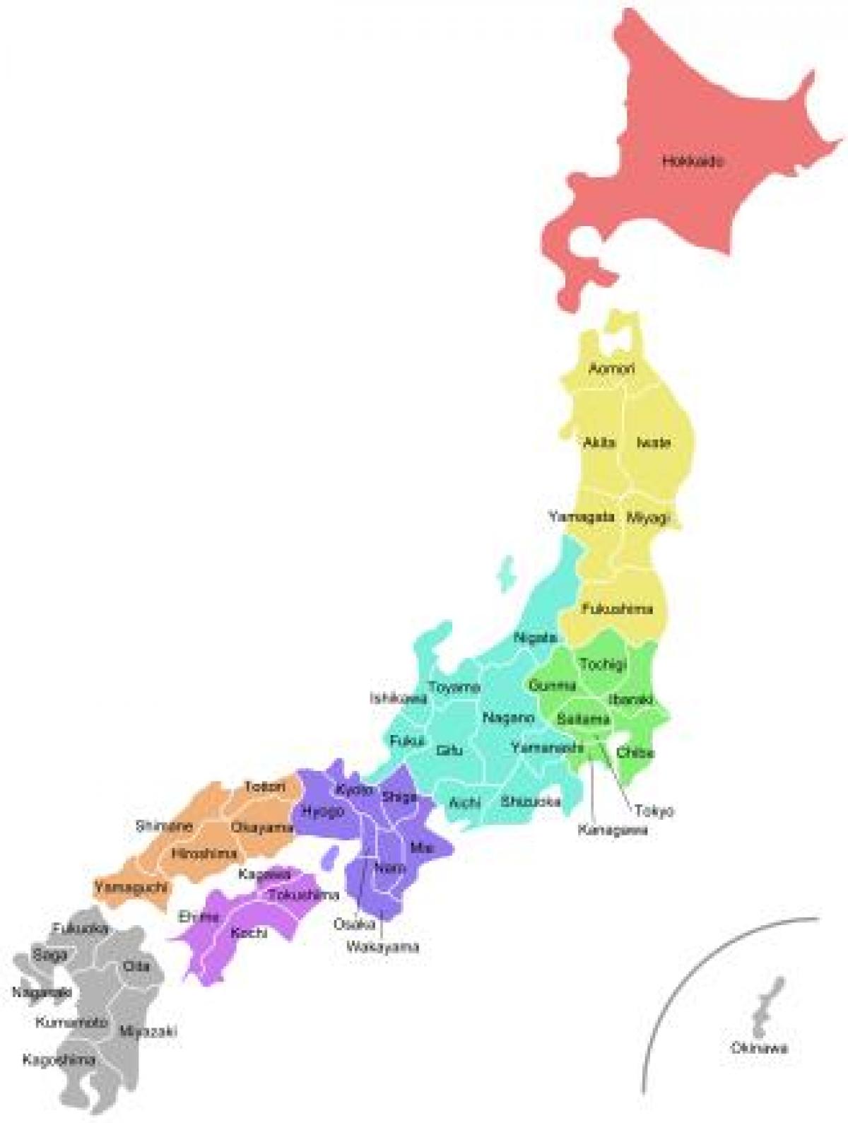 japan map provinces