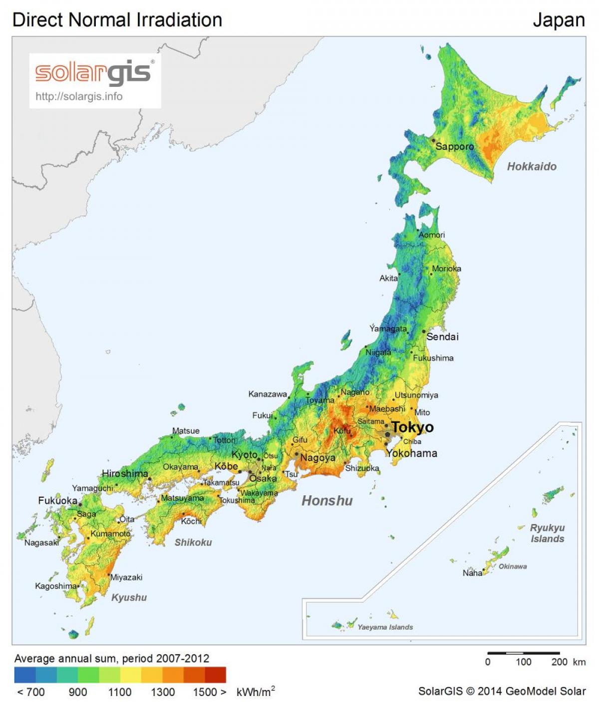 radiation japan map