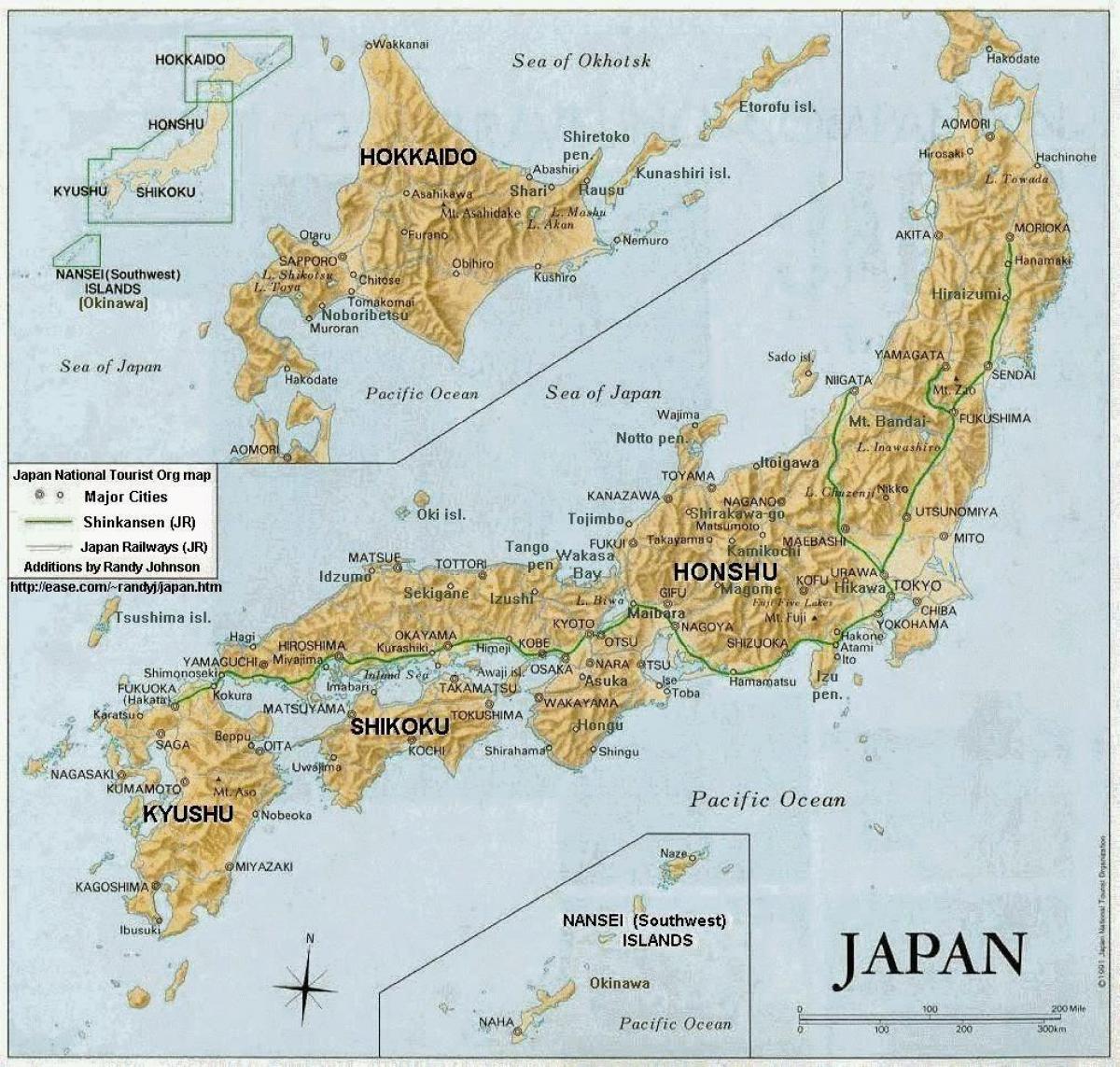 topographic map japan