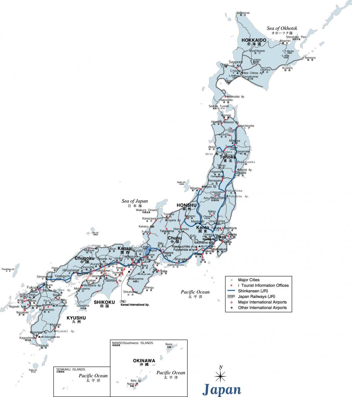 japan transportation map