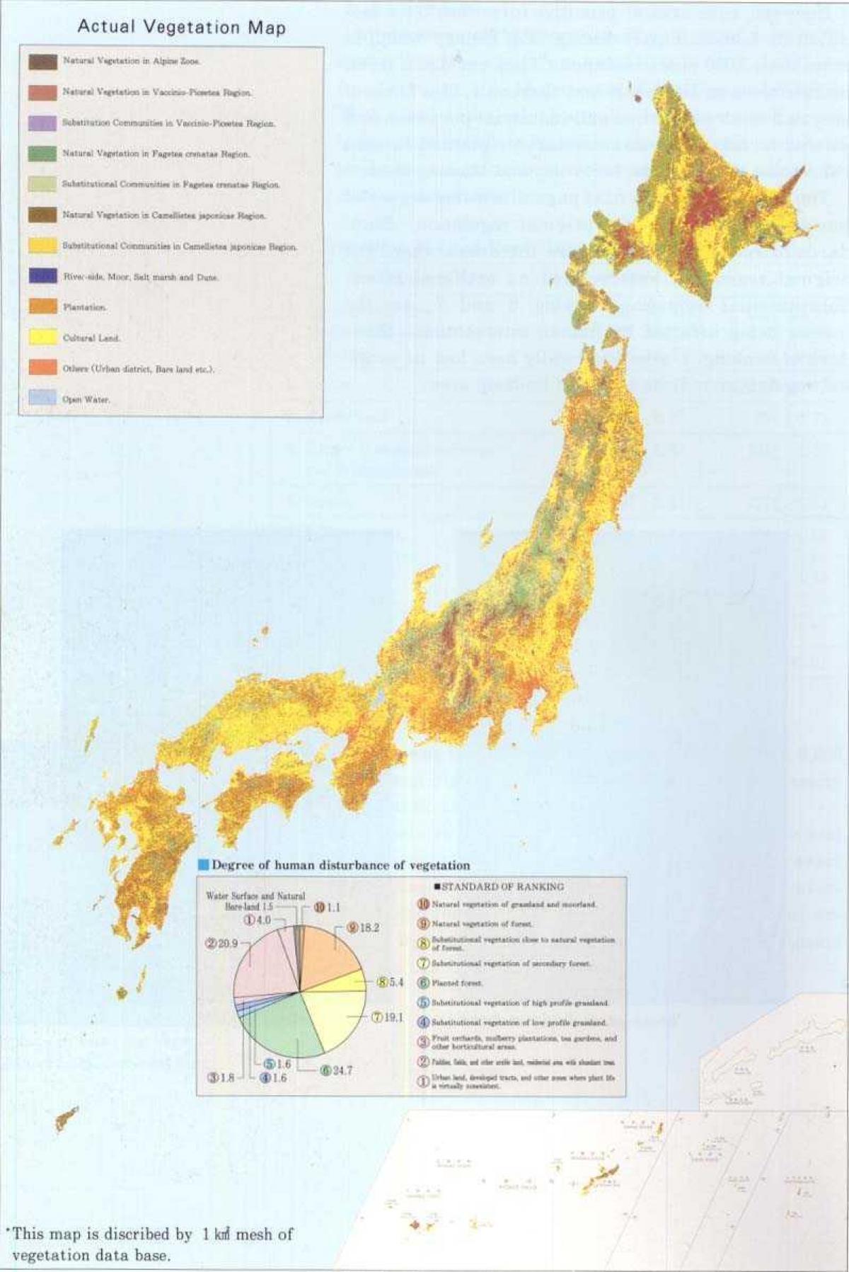 map of japan vegetation