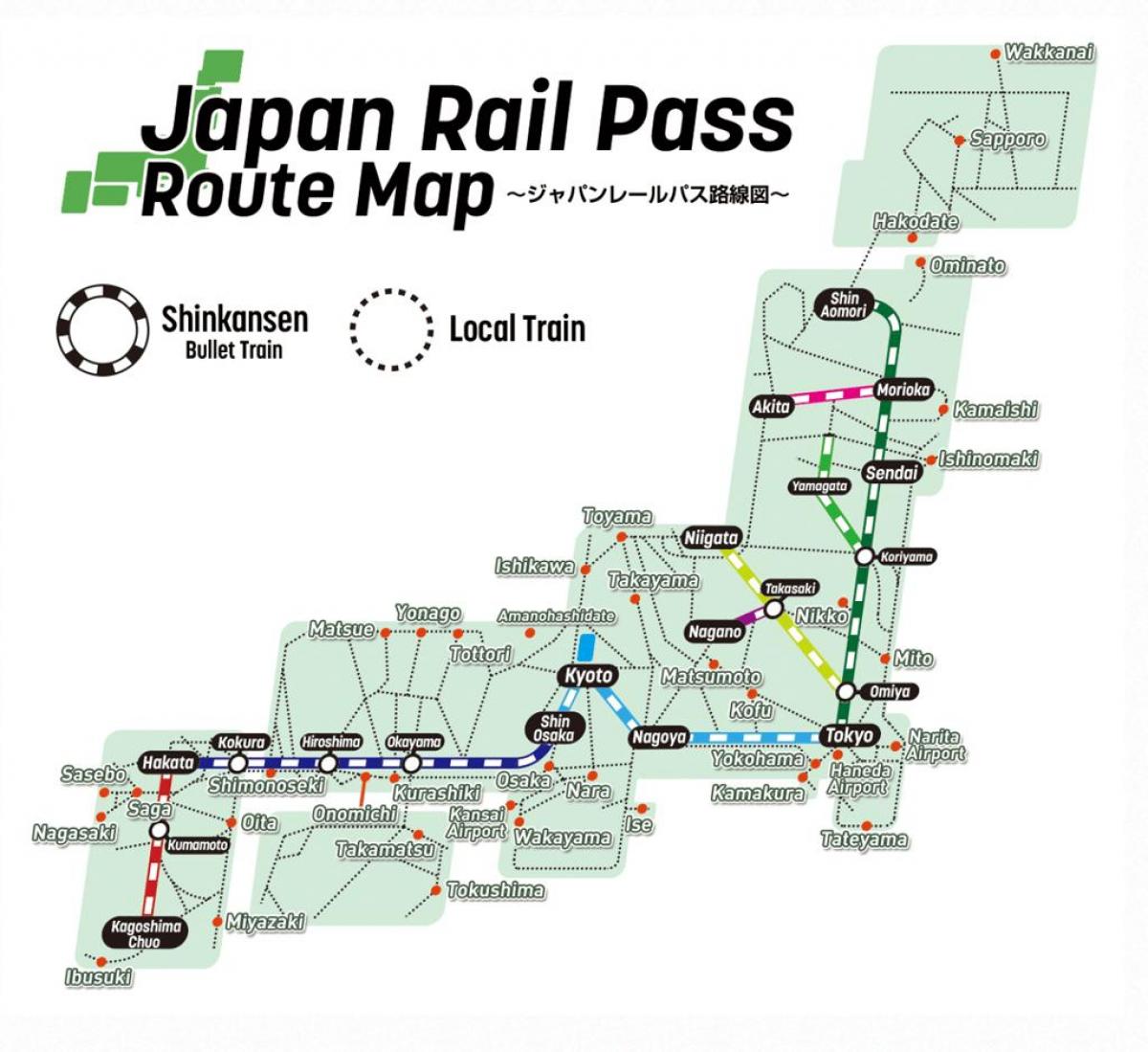 japan rail route map