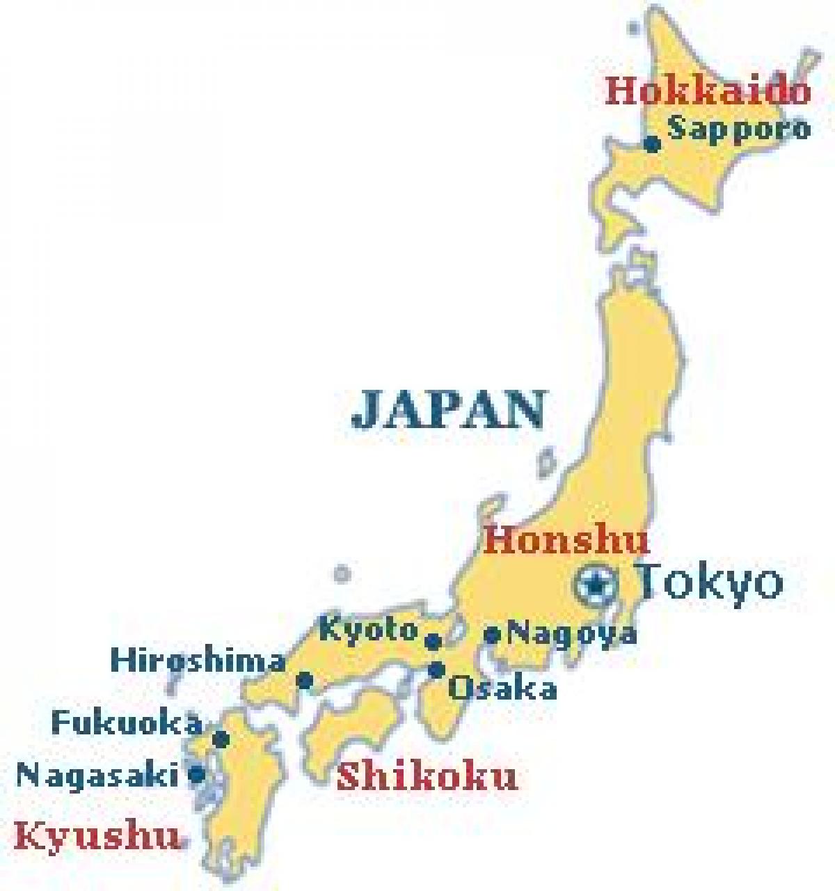 Major Cities In Japan Map Japan Map Major Cities Eastern Asia