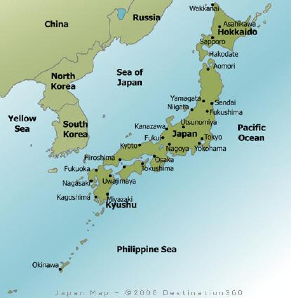 Japan Map Highly Detailed Vector Map Of Japan With Main Cities And ...