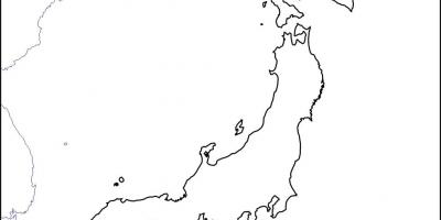Blank map japan