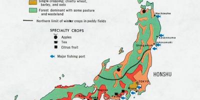 Map of japan agriculture