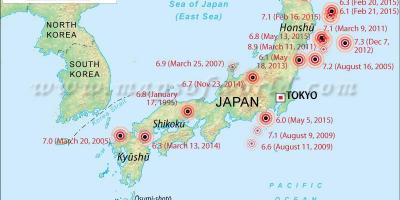Earthquake map japan