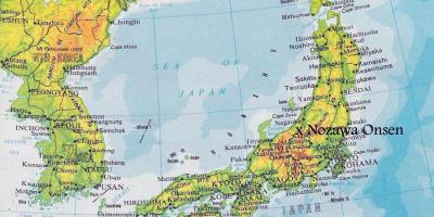 Elevation map of japan