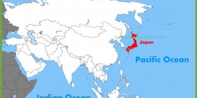 Map of japan and asia