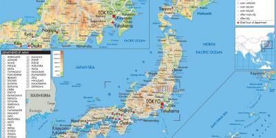 Japan map physical