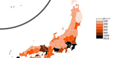 Population density map japan