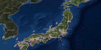 Satellite map of japan