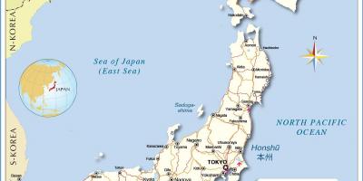 Cities of japan map
